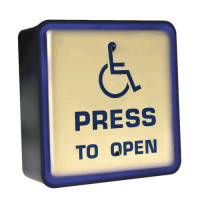 4'' (115mm) Hardwired Blue LED Square Push Pad 4'' (115mm) Hardwired Blue LED Square Push Pad