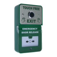 Emergency Door Release Combined with Touch Free Stainless Steel Button