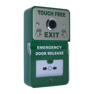 Emergency Door Release Combined with Touch Free Stainless Steel Button