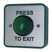 Standard Green Dome Button With Collar - Press To Exit