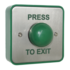 Standard Green Dome Button Without Collar - Press To Exit Standard Green Dome Button Without Collar - Press To Exit