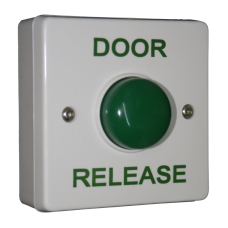 Standard White Box Green Dome Button - Door Release Standard White Box Green Dome Button - Door Release