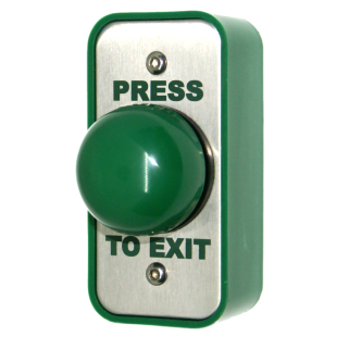 Architrave Green Dome Button - Press To Exit