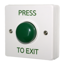 Standard White Box Green Dome Button - Press To Exit Standard White Box Green Dome Button - Press To Exit