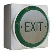 Standard White Box with Large Stainless Steel Exit Push Pad Standard White Box with Large Stainless Steel Exit Push Pad